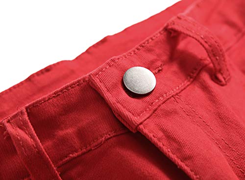 FREDD MARSHALL Men's Slim Fit Ripped Destroyed Distressed Stretch Fashion Denim Jeans