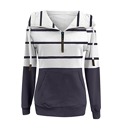 Star Striped Hooded Lightweight 1/4 zipper Long Sleeve