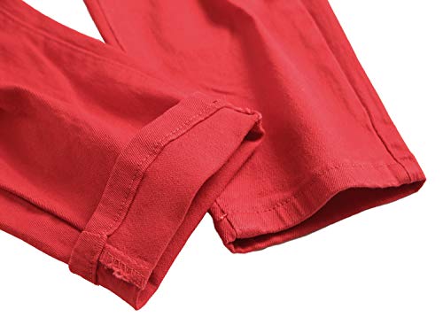 FREDD MARSHALL Men's Slim Fit Ripped Destroyed Distressed Stretch Fashion Denim Jeans