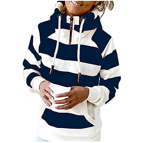 Star Striped Hooded Lightweight 1/4 zipper Long Sleeve