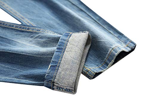 FREDD MARSHALL Men's Slim Fit Ripped Destroyed Distressed Stretch Fashion Denim Jeans