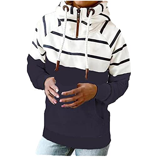 Star Striped Hooded Lightweight 1/4 zipper Long Sleeve