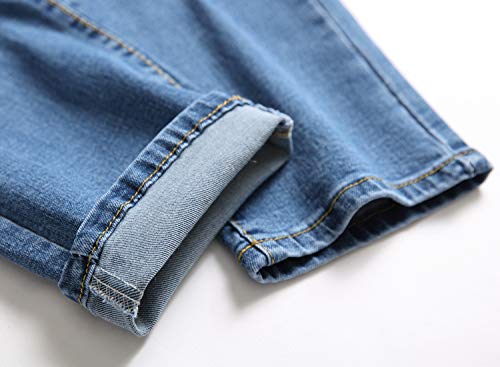 FREDD MARSHALL Men's Slim Fit Ripped Destroyed Distressed Stretch Fashion Denim Jeans