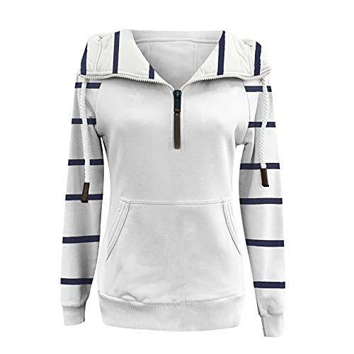Star Striped Hooded Lightweight 1/4 zipper Long Sleeve