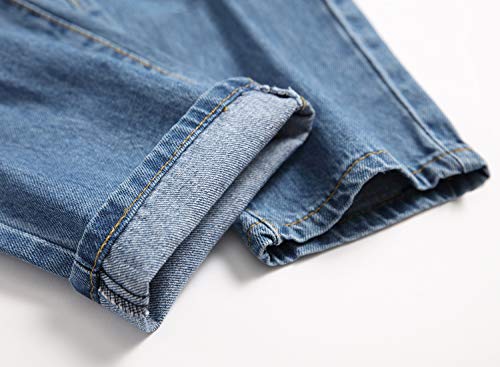 FREDD MARSHALL Men's Slim Fit Ripped Destroyed Distressed Stretch Fashion Denim Jeans