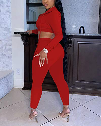 Mrskoala Women's Two Piece Sexy Cute Casual Outfits Cozy 2 Piece Sets Sweatsuit Yellow XL