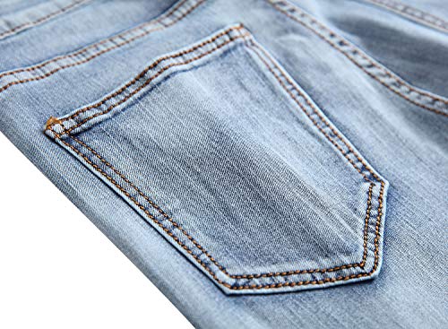 FREDD MARSHALL Men's Slim Fit Ripped Destroyed Distressed Stretch Fashion Denim Jeans