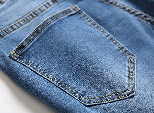 FREDD MARSHALL Men's Slim Fit Ripped Destroyed Distressed Stretch Fashion Denim Jeans