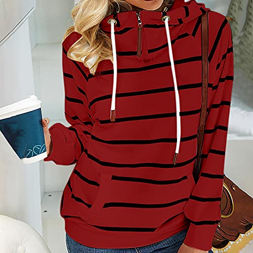 Star Striped Hooded Lightweight 1/4 zipper Long Sleeve
