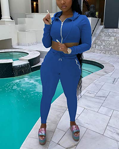 Mrskoala Women's Two Piece Sexy Cute Casual Outfits Cozy 2 Piece Sets Sweatsuit Yellow XL