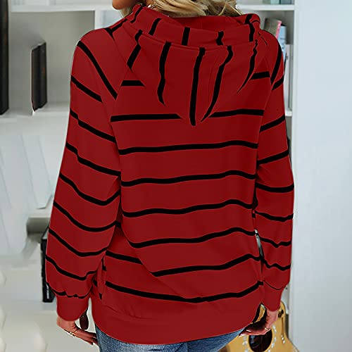 Star Striped Hooded Lightweight 1/4 zipper Long Sleeve