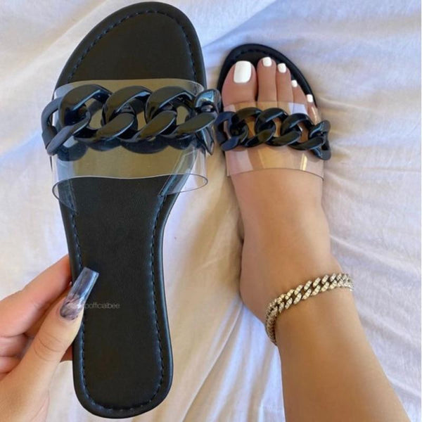 2021 Slippers Women Cross-border Pink INS Flat Heel Flat Casual Beach